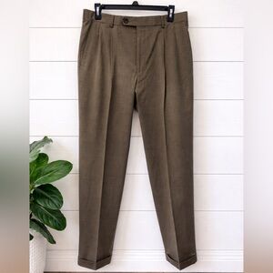 💛👉Dockers Premium Dress Pants 34x34 | Brown Tailored Fit Slacks Cuffed Hem